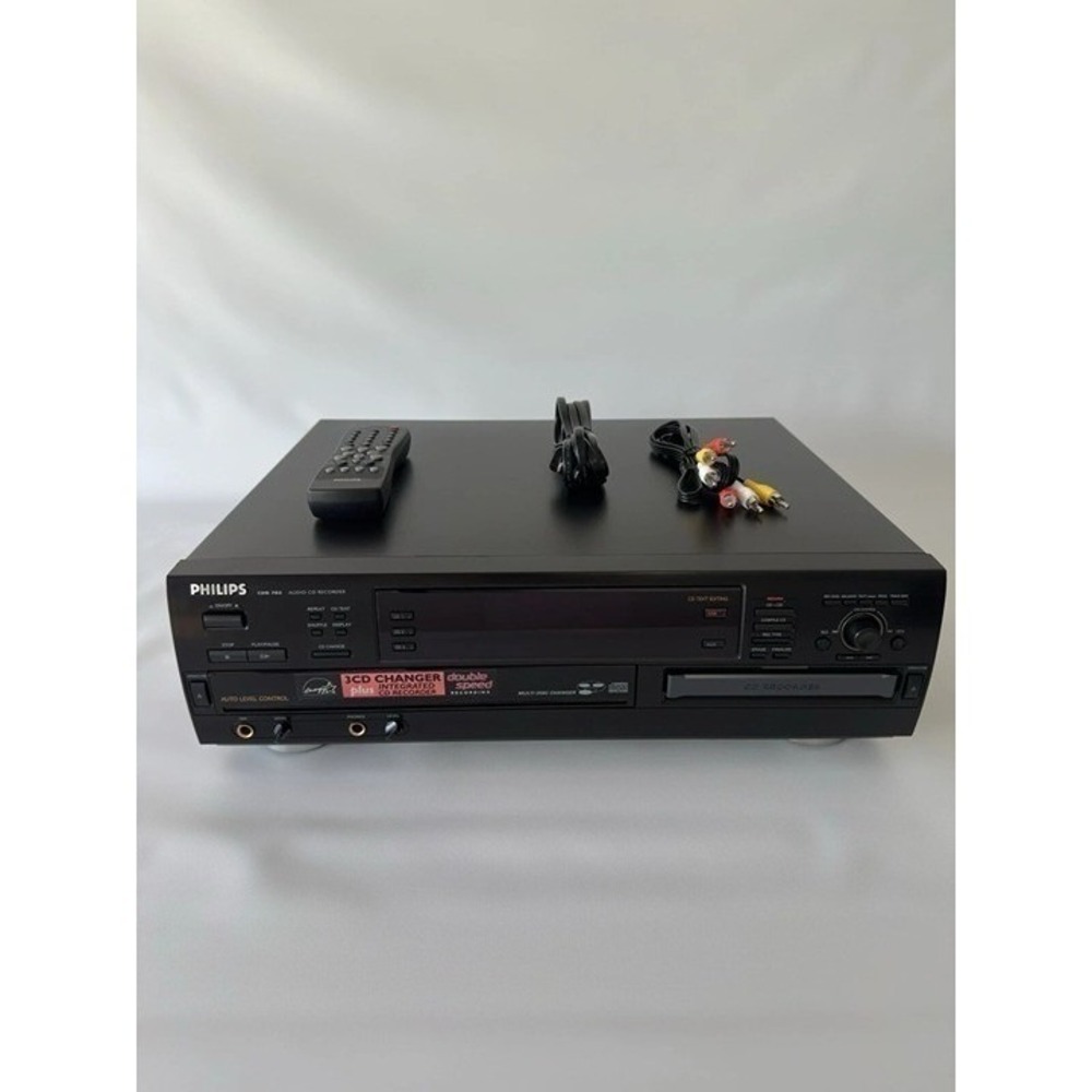 Philips CDR785 3-CD Changer Integrated Dubbing Recorder CD-R/RW - w/ Remote